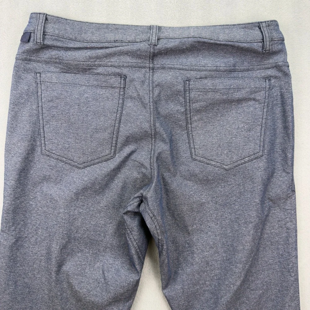 Lululemon Commission Pant Slim Blue Heathered Mens 34 Chino Trousers